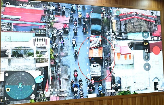 Hải Phòng triển khai ứng dụng fly cam để giám sát trên các tuyến phố