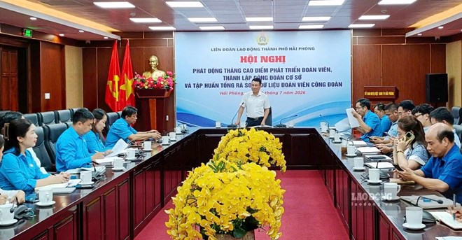 Hải Phòng mở cao điểm phát triển đoàn viên, phủ sóng công đoàn ở đơn vị từ 10 lao động