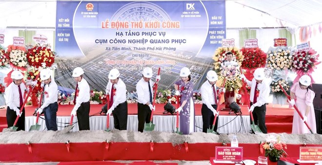 Khởi công hạ tầng phục vụ cụm công nghiệp hơn 800 tỉ đồng ở Hải Phòng